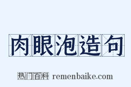 肉眼泡造句是什么意思的图片